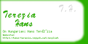 terezia hans business card